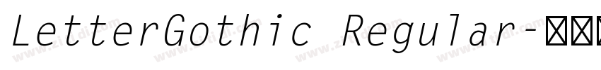 LetterGothic Regular字体转换